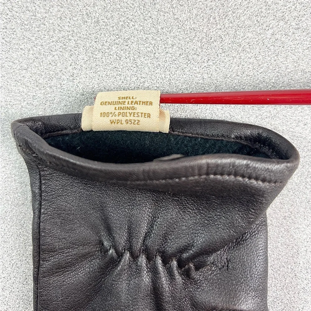 Vintage‎ Fownes Leather Gloves in Brown fully lined warm Driving size 7.5